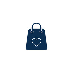 paper bag icon shooping symbol logo template