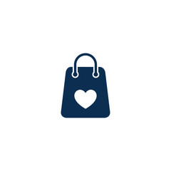 paper bag icon shooping symbol logo template