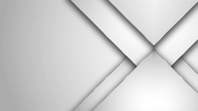 4k Light grey white looped gradient abstract background with diagonal lines. Business video corporate presentation. Modern striped technology BG. Blank text space.
