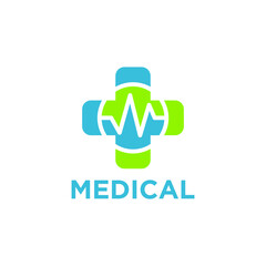 medical cross pharmacy symbol logo template
