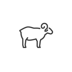 Sheep, lamb line icon