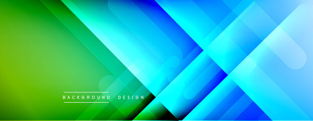 Obraz premium Dynamic lines abstract background. 3D shadow effects and fluid gradients. Modern overlapping forms