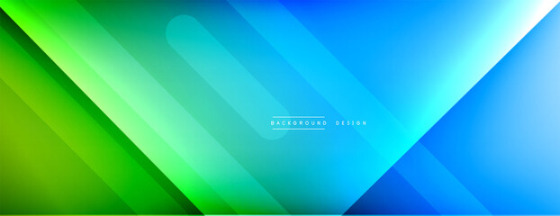 Fototapeta premium Dynamic lines abstract background. 3D shadow effects and fluid gradients. Modern overlapping forms