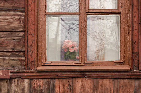 window of an old vintage house