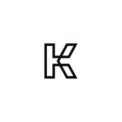 Initial K icon logo design vector modern style
