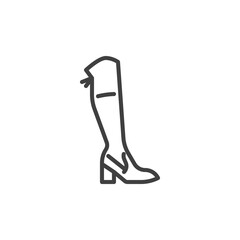 Knee Boots line icon