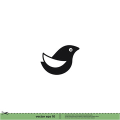bird icon simple logo template