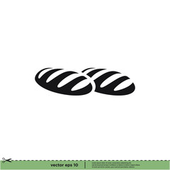 bread icon simple design element