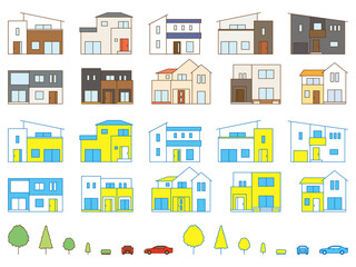 Modern House Icons 現代的な家のアイコンセット