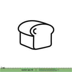 bread icon simple design element