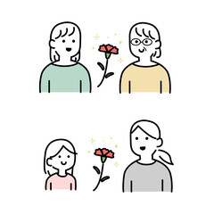 母の日イラスト素材