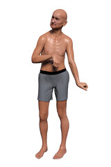 A person with Huntington's chorea, 3D illustration