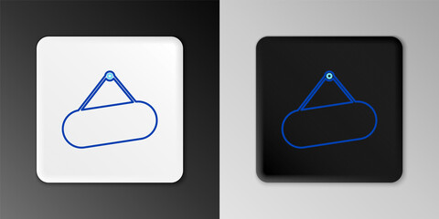 Line Signboard hanging icon isolated on grey background. Suitable for advertisements bar, cafe, pub, restaurant. Colorful outline concept. Vector