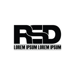 RSD letter monogram logo design vector