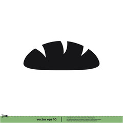 bread icon bakery symbol logo template