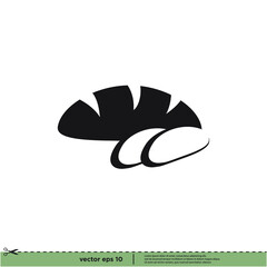 bread icon bakery symbol logo template