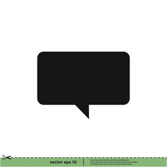 Fototapeta premium bubble speech icon message symbol logo template