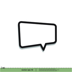 Fototapeta premium bubble speech icon message symbol logo template