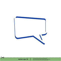 bubble speech icon message symbol logo template