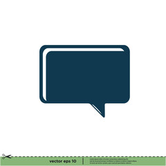 Naklejka premium bubble speech icon message symbol logo template