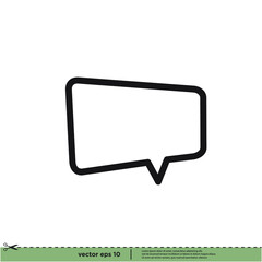 bubble speech icon message symbol logo template