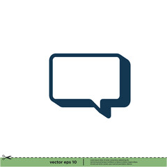 Naklejka premium bubble speech icon message symbol logo template