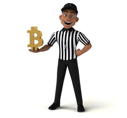 Fun 3D Illustration of an american Referee