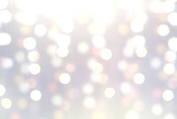 Obraz premium Bokeh lights white silver defocus pattern for holiday decorative background as like Xmas or wedding day. Brilliance effect.