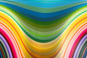 rainbow colors paper composition.Color spectrum banner. Colorful striped pattern background.