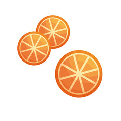 Isolated tangerine slices.