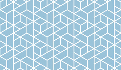 The geometric pattern with lines. Seamless vector background. White and blue texture. Graphic modern pattern. Simple lattice graphic design