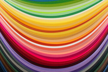 Obraz premium rainbow colors paper composition.Color spectrum banner. Colorful striped pattern background.