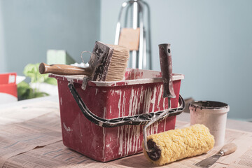 Set of professional painter tools © stokkete