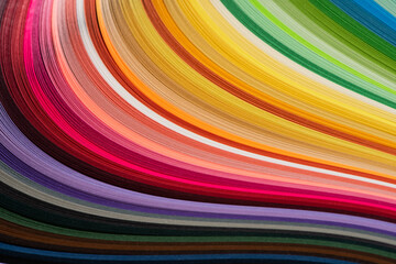 rainbow colors paper composition.Color spectrum banner. Colorful striped pattern background.