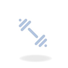 Dumbbell color icon. Graphic design element. Trendy flat isolated symbol, sign can be used for: illustration, outline, logo, mobile, app, emblem, design, web, dev, site, ui, ux. Vector EPS 10 
