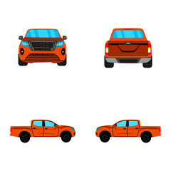 set of orange pick up on white background - 430088295