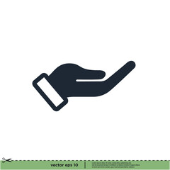 Fototapeta premium hand icon save symbol 