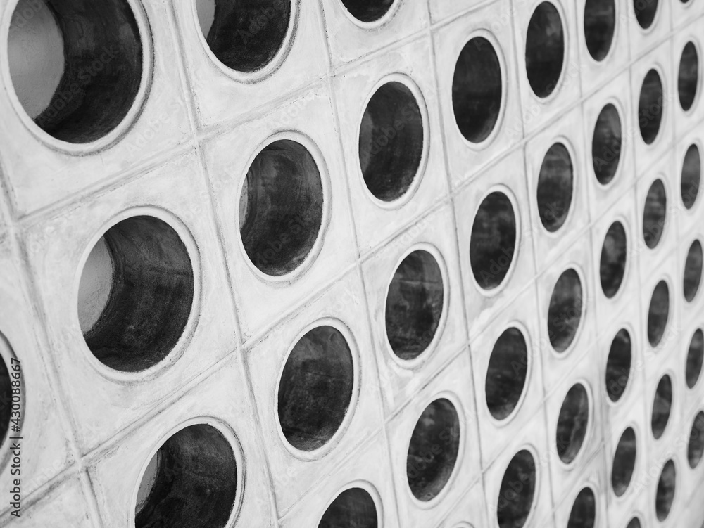 Aufkleber cement wall circle geometric pattern architecture details