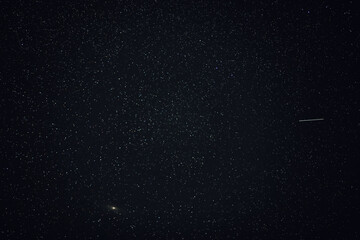 sky in the night with stars planets and comets