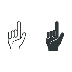 index finger icon vector illustration logo template
