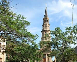 Obraz premium Kirche in der Altstadt von Charleston, South Carolina