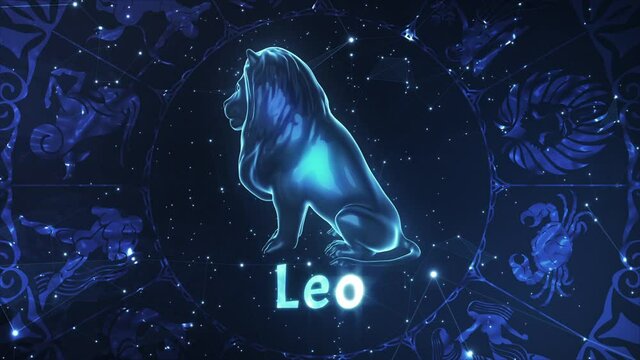 Leo Zodiac Horoscope Sign 3D Animation Astrology 02