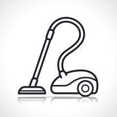 vacuum cleaner line icon isolated