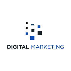 digital concept company logo template