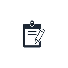 clipboard and pen icon report symbol 