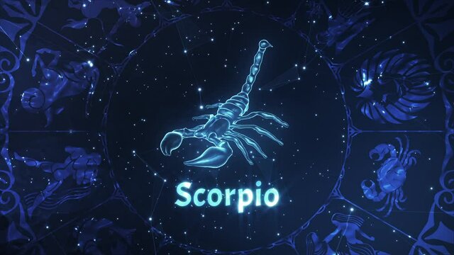 Scorpio Zodiac Horoscope Sign 3D Animation Astrology 02