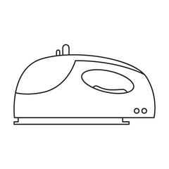 Iron electric vector outline icon. Vector illustration appliance home on white background. Isolated outline illustration icon of iron electric.