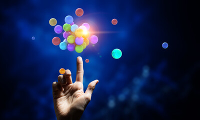 Science concept with sphere model