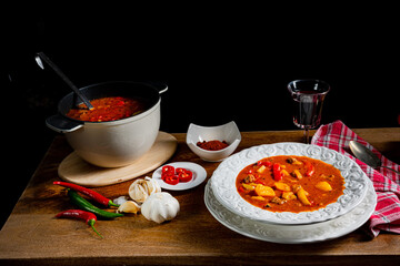 Delicious Hungarian-style goulash soup
