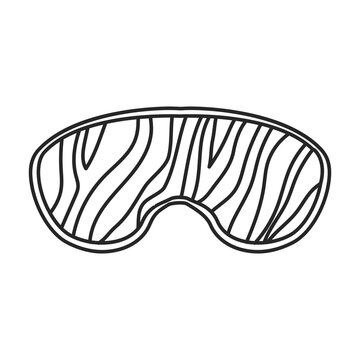recommend clip art: Sleep mask vector outline icon. Vector illustration mask for eye on white background. Isolated outline illustration icon of sleep accessory .